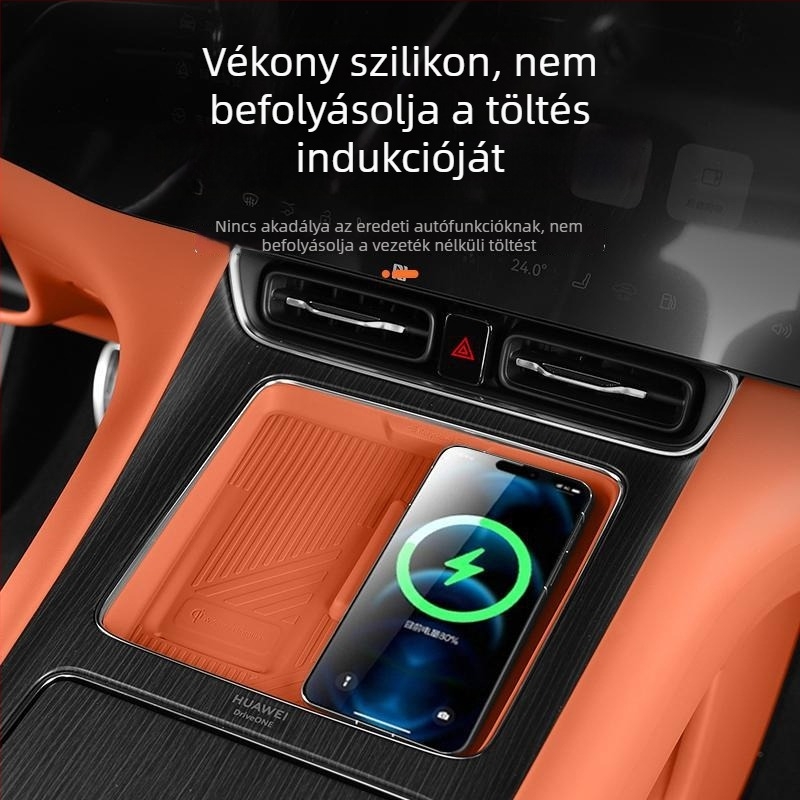 Wenjie M7-hez tervezett vezeték nélküli töltőszilikon párna, kompatibil 26 modelllel, belső dekorációs kiegészítők és autó módosítási alkatrészek