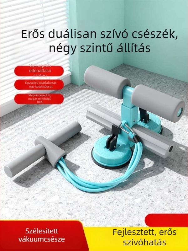 Hasizom-edzéshez segédeszköz, összecsukható, dupla vákuumos pohár, 4 cső és 6 cső feszítő