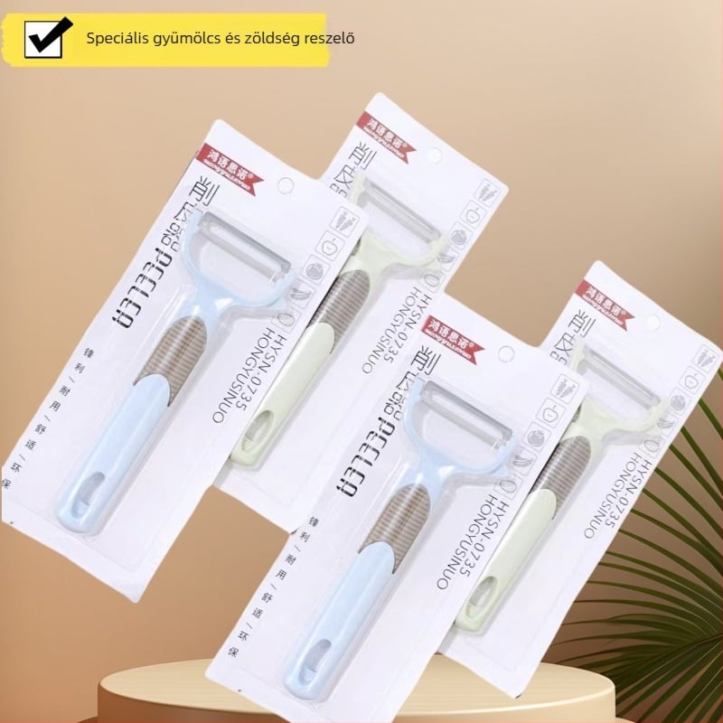 Gyümölcs- és zöldséghámozó, fém+PP konstrukció, többfunkciós, Ring type márka