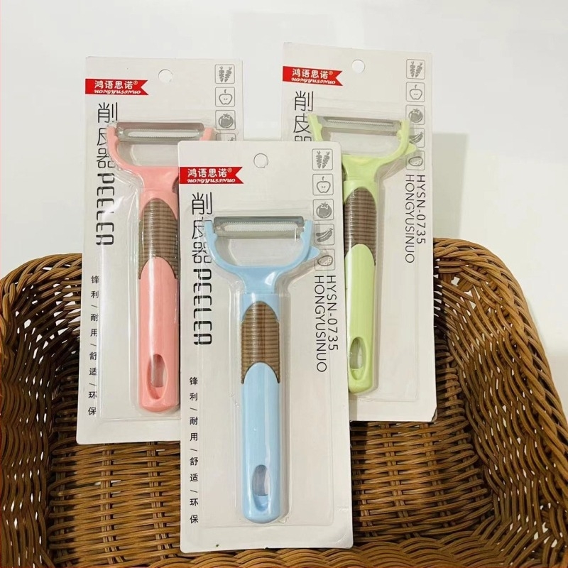 Gyümölcs- és zöldséghámozó, fém+PP konstrukció, többfunkciós, Ring type márka