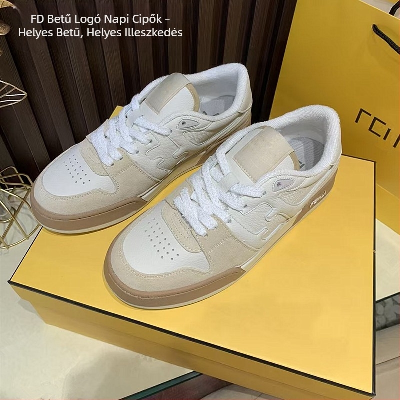 Uniszex bőrcipő – alacsony profil, vastag talpú, cipőfűzővel, első réteg marhabőr felsőrész, gumi talp, betűlogó minta