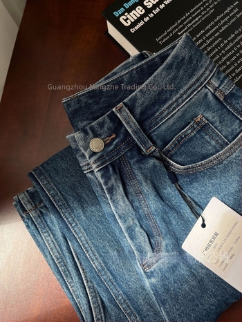 Farmernadrág, egyenes szabás, magas derék, denim, 95% pamut, közepes vastagság, ősz 2024