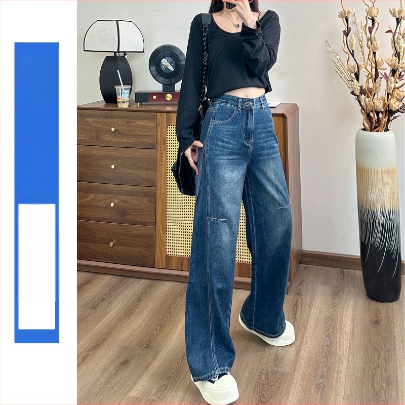 Denim szkimitar nadrág, magas derék, széles szabású, mosott vintage, 2025 ősz kollekció, 80–90% pamut, regenerált cellulóz rost