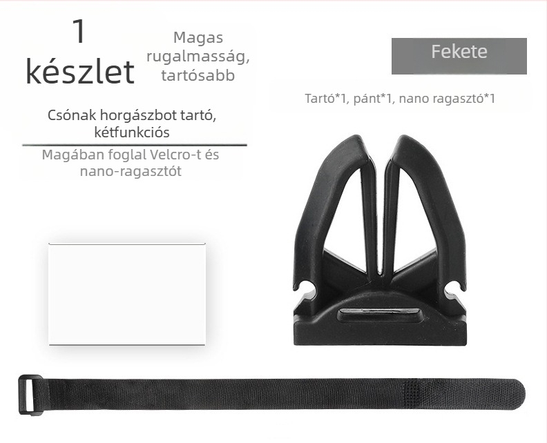 Falihoz szerelt horgászbot tároló védőkorláttal, garázsban — Jigong, modell ztc505; Kínában gyártva