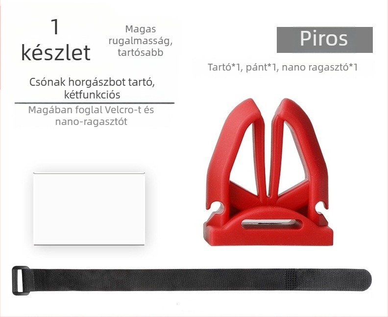 Falihoz szerelt horgászbot tároló védőkorláttal, garázsban — Jigong, modell ztc505; Kínában gyártva