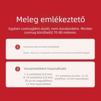 Horgászbot tipvédő zsinórkészlet, vonalvédő zsinórral és kapcsolódó felszerelések