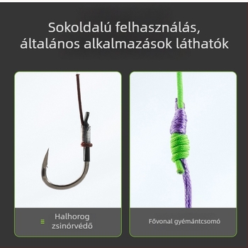 Horgászbot tipvédő zsinórkészlet, vonalvédő zsinórral és kapcsolódó felszerelések