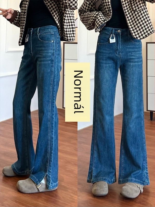 Wangjiang női farmernadrág denim, magas derék, enyhén bővülő, rugalmas denim 50–70% pamut, nyári 2025 modell