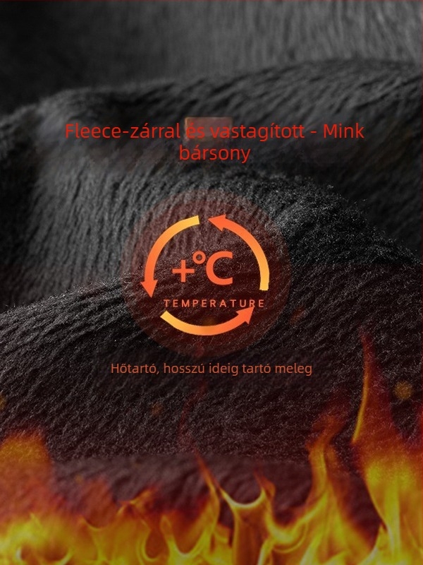 Férfi farmernadrág - laza szabású egyenes fazon, magas derekú, cipzár, fleece bélés, 72.7% pamut