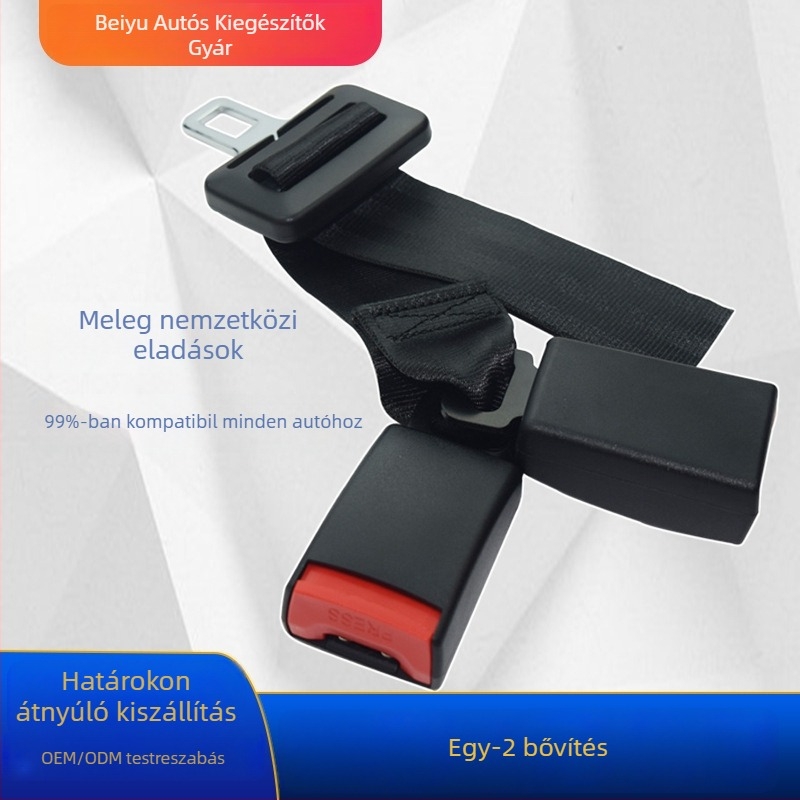Autó biztonsági öv bővítő, One-to-Two adapter, állítható, ABS + 45# acél + poliészter, márka O'GOODE