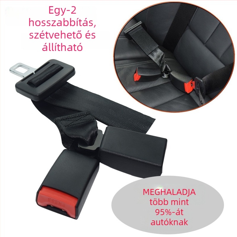 Autó biztonsági öv bővítő, One-to-Two adapter, állítható, ABS + 45# acél + poliészter, márka O'GOODE