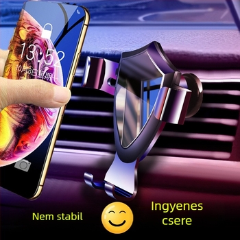 Autós telefontartó szívócsésze – univerzális, illeszthető a légcsatornába, műanyag