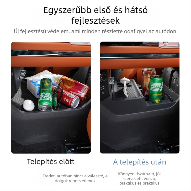 Jietu Zongheng G700 központi konzolhoz készült szilikon belső kiegészítők, telepítés statikus matricákkal, anyag: gyanta