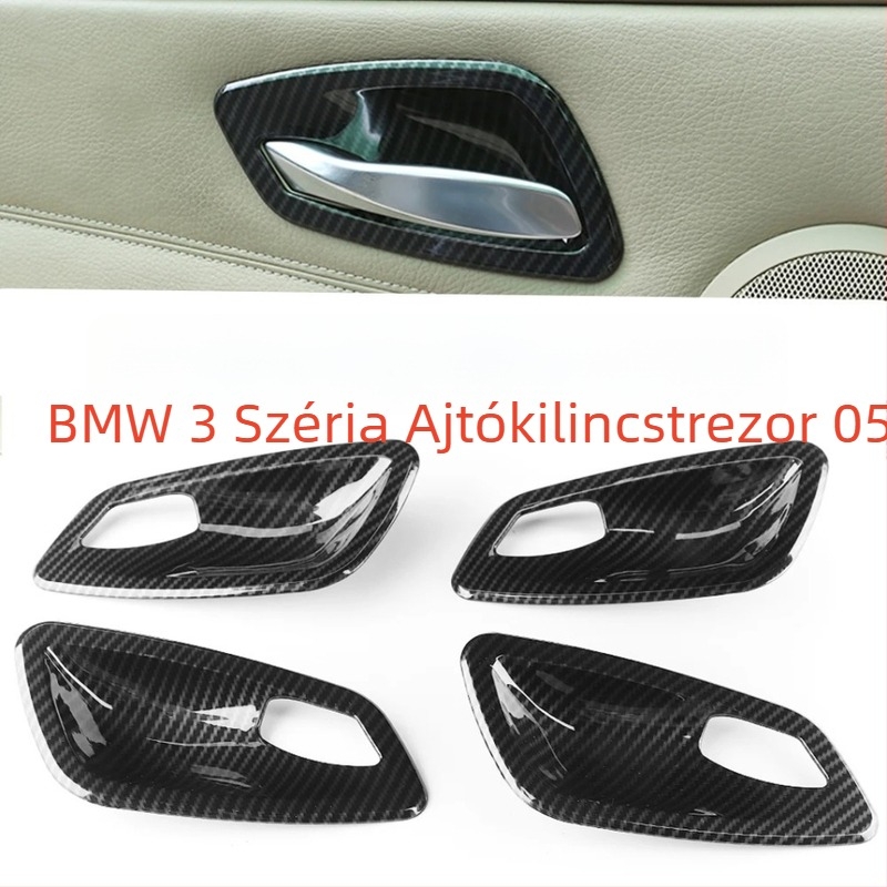 BMW 3 Sorozat E90/E92/E93 (2005–2012) Belső karbon szálas trim, belső ajtó kilincs és belső ajtó rekesz; anyag: műanyag; márka: Bridese/boladesa; modell: E90