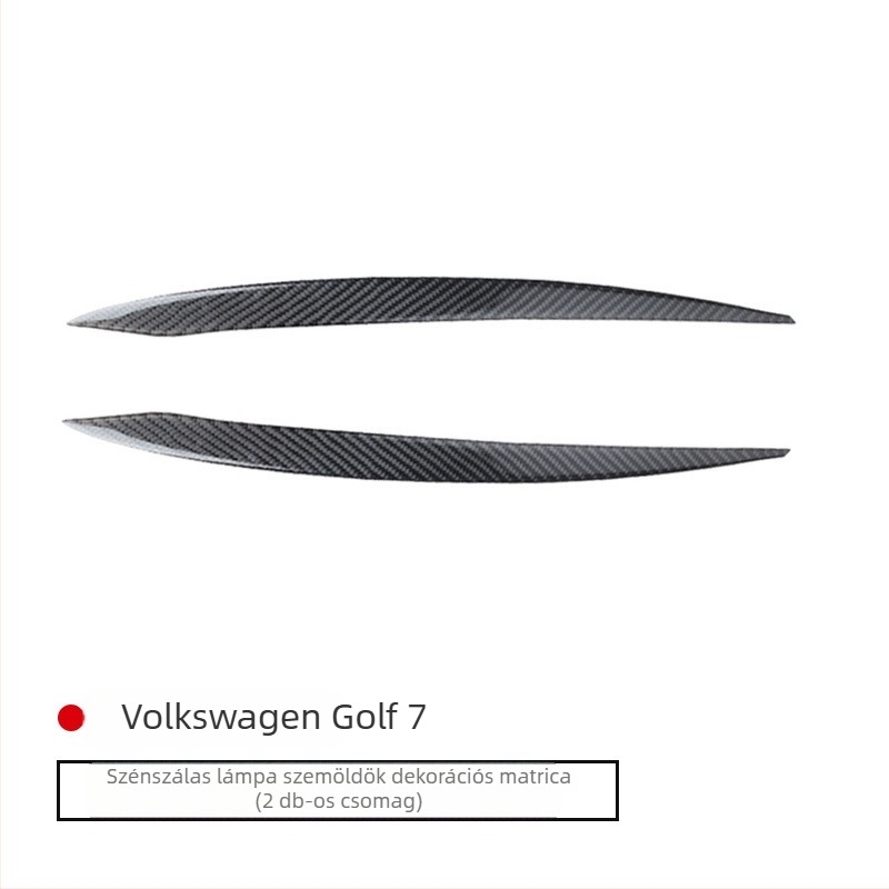 VW Golf 7 belső karbon szálas díszítő matrica készlet, valódi karbonszál, logó nyomtatás, testreszabás elérhető