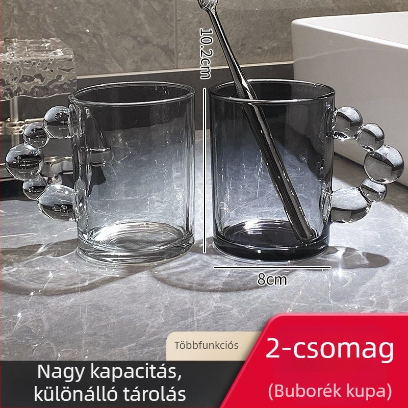 Fogkefetartó pohárkészlet — műanyag, egyéb rögzítés, 1 db, Hongyong