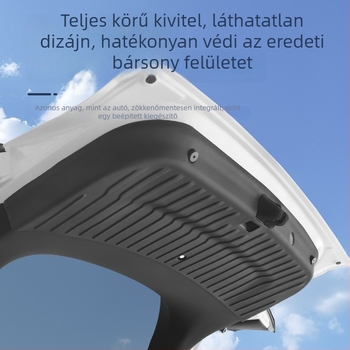 Tesla Model Y (6 ülés) csomagtartó és hátsó ajtó védőlemez - belső ütközésvédő pajzs, ragasztós telepítés, TPE anyag, modell Tsl2013, logó nyomtatás elérhető