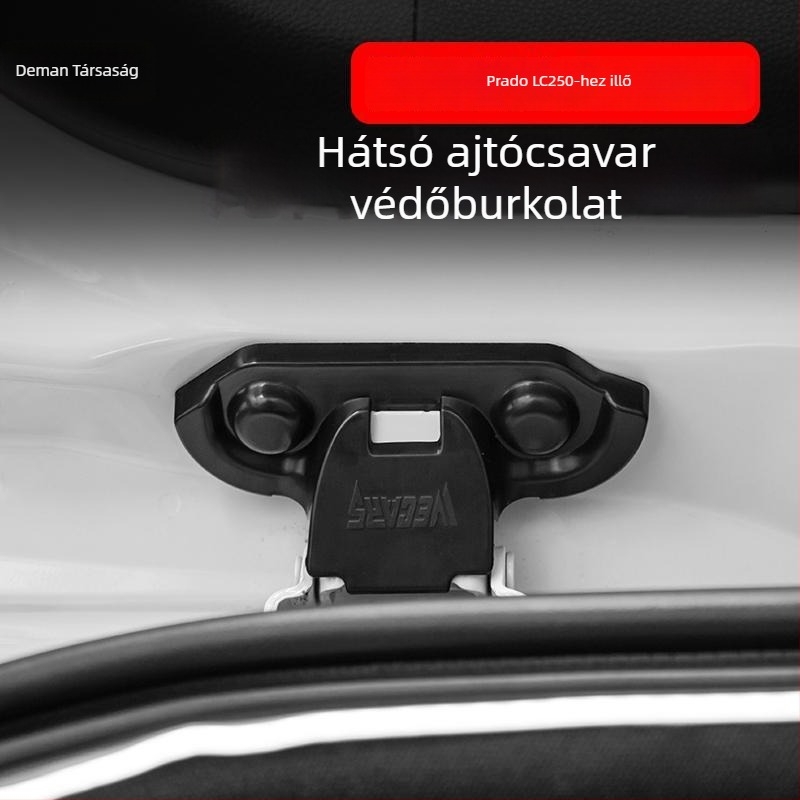 Toyota Prado LC250 hátsó ajtócsavar védőfedél – ABS anyag, Fit Club márka, porvédő kiegészítő