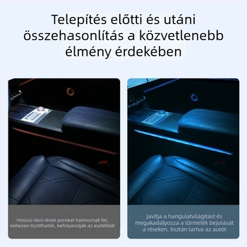 Zeekr 9X középkonzol kartámaszának kristályos környezeti megvilágítású díszpaneljei, mindkét oldal