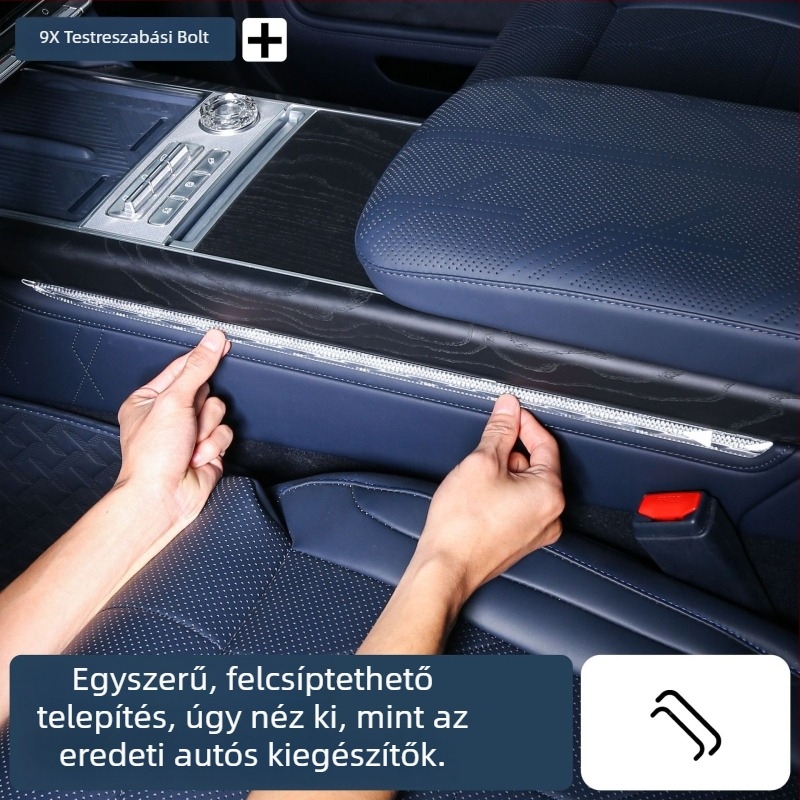 Zeekr 9X középkonzol kartámaszának kristályos környezeti megvilágítású díszpaneljei, mindkét oldal