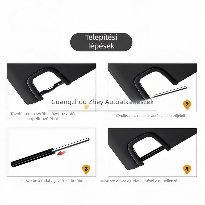 Jeep Wrangler JK 2007–2017 napellenző csipesz tartó – Snap-On ABS belső alkatrész