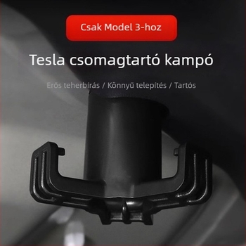 Tesla Model 3 csomagtartóhorog – gyors snap-on rögzítésű, hátsó csomagtartó rendező, műanyag