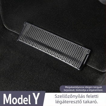 Tesla Model Y alsó légkivezető védőfedő, ABS anyag, kattintásos rögzítés, testreszabható
