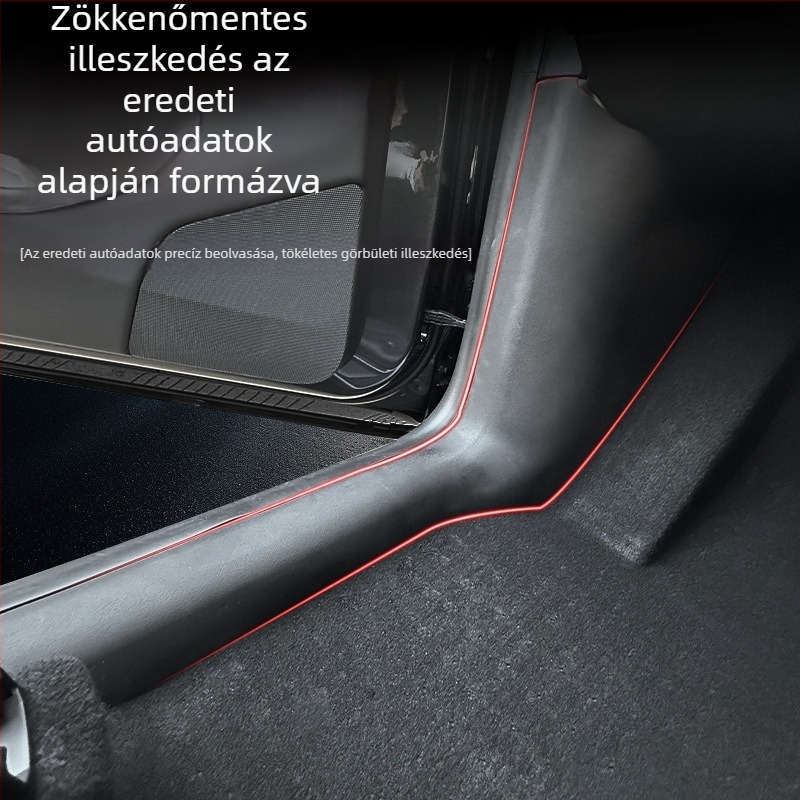 Tesla Model Y új verziójának ajtó küszöb profiljai – első és hátsó, TPE anyagból, belső pedál kiegészítők