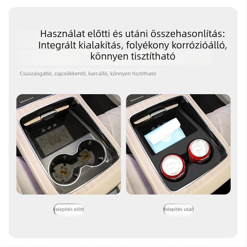Autóba pohár tartója számára szilikon csúszásgátló párna, modell Enjoy S9 központi vezérlés, anyag: szilikon, tömeg: 420 g