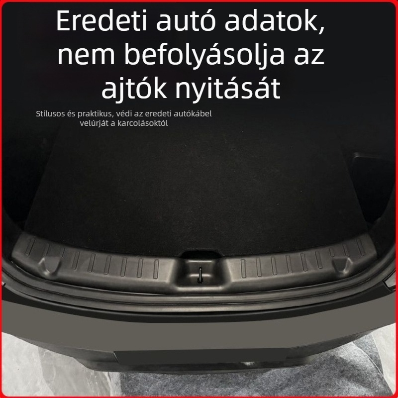 Model Y csomagtartó küszöbvédő, PP anyag, ragasztásos felszerelés, autó oldal belső dekoráció