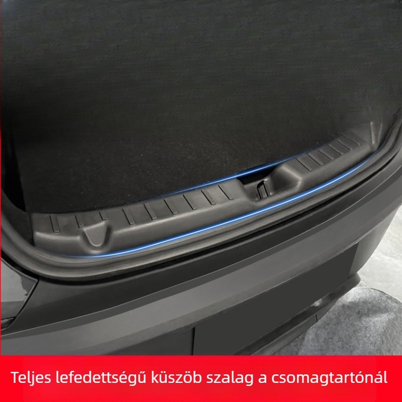 Model Y csomagtartó küszöbvédő, PP anyag, ragasztásos felszerelés, autó oldal belső dekoráció