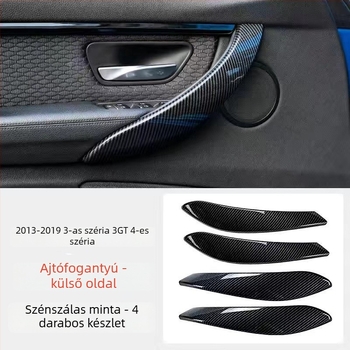 BMW 3/4 Sorozat belső ajtófogantyú és karfa karbon szálas belső borítása (F30) (Illeszkedik: BMW F30; Befejezés: karbon; Logó: nincs; Tartalmazza: belső ajtófogantyú és karfa)