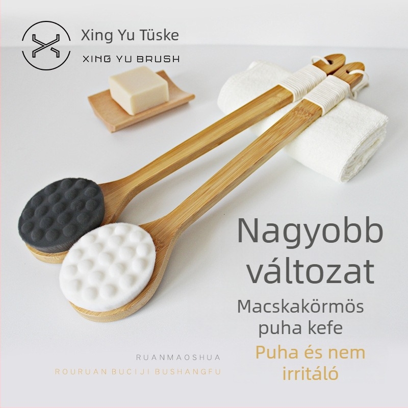 Xingyu Hosszú fogantyújú zuhanykefe macskakarom formájú, puha sörtékkel, Nanzhu + PBT szálak, hát- és testmasszázs