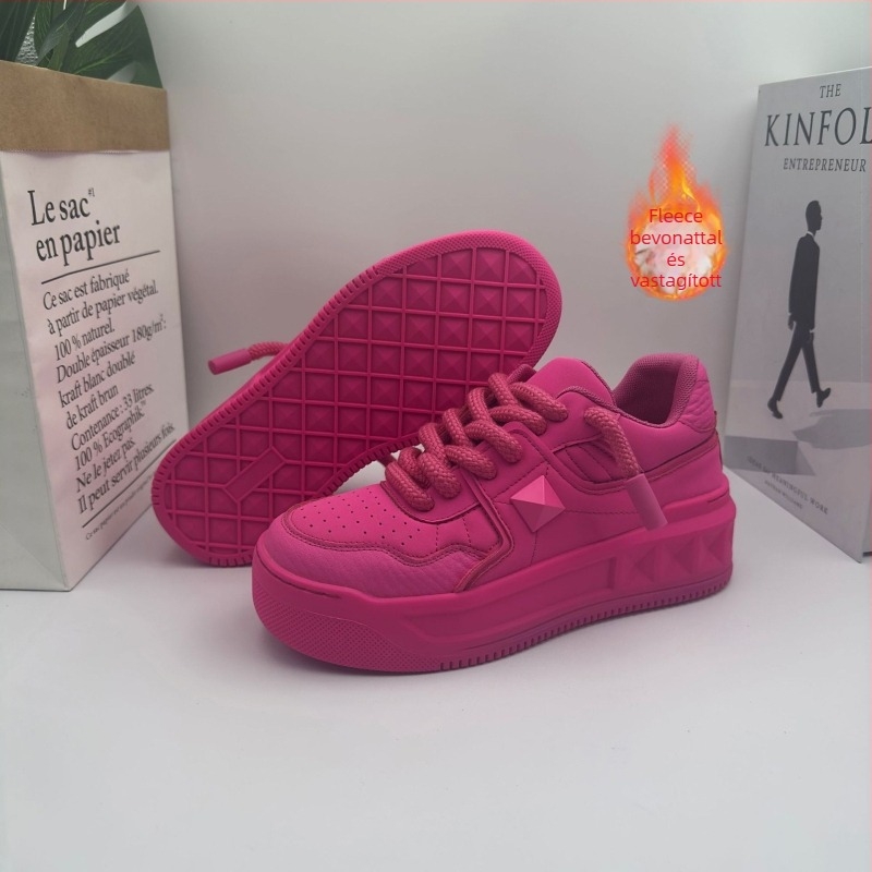 Női vastag talpú slip-on cipő, mindennapi stílus, mikroszálas felsőrész, gumírozott talp, 3–5 cm sarokmagasság