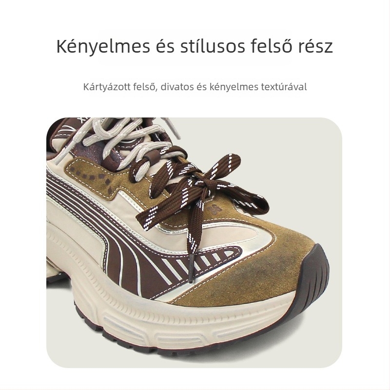 Női platformos sportcipők, hálós felsőrésszel, kerek orrú, kötőzáras, magasságot növelő