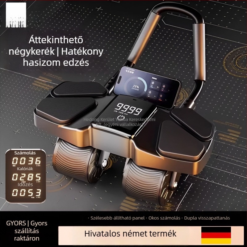 Négykerekű hasi görgő automatikus visszatéréssel, nem összecsukható, családi használatra
