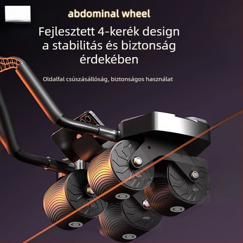 Négykerekű hasi görgő automatikus visszatéréssel, nem összecsukható, családi használatra