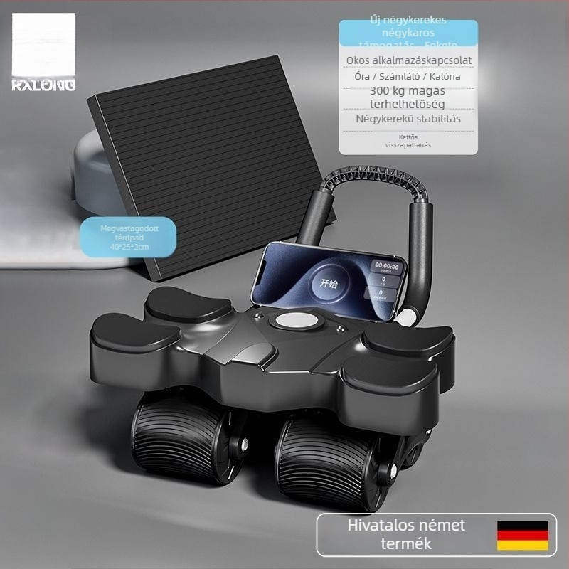 Négykerekű hasi görgő automatikus visszatéréssel, nem összecsukható, családi használatra