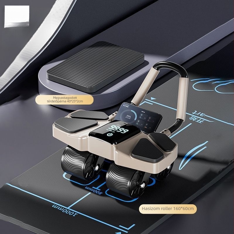 Négykerekű hasi görgő automatikus visszatéréssel, nem összecsukható, családi használatra