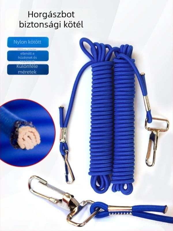 Horgászbot védő elasztikus kötél, nylon‑gumiszalag
