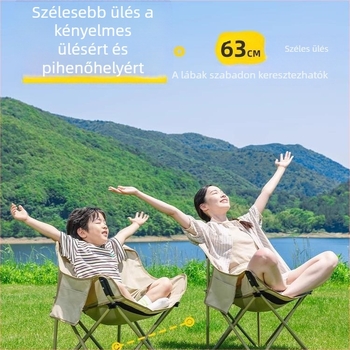 Explorer Moon Chair – Kinti összecsukható kültéri széke kempingezéshez és halászathoz, TXZ, szénacél keret, eredet Kína