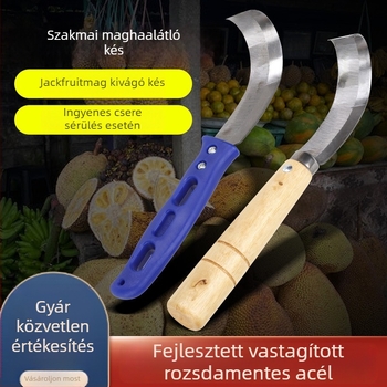 Jackfruit-kés - Görbe kialítás, többfunkciós eszköz hámozáshoz és magkivételhez, modern egyszerűség, Toyokawa márka, logó nyomtatás elérhető