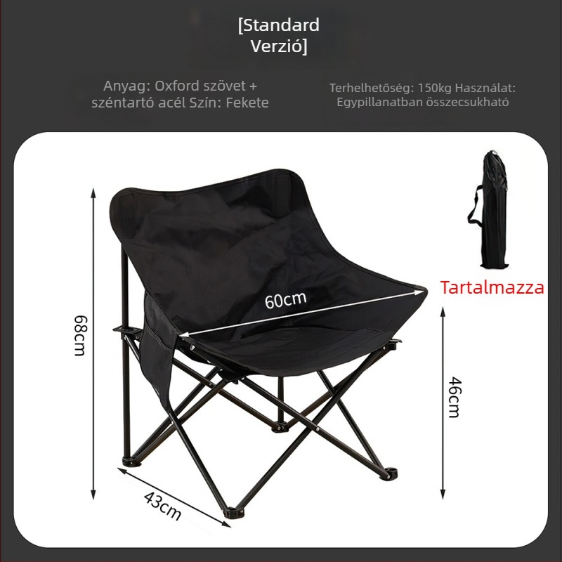 Moon Chair összecsukható kemping szék, Oxford vászon, Yi Jia Wen Yan márka, testreszabható