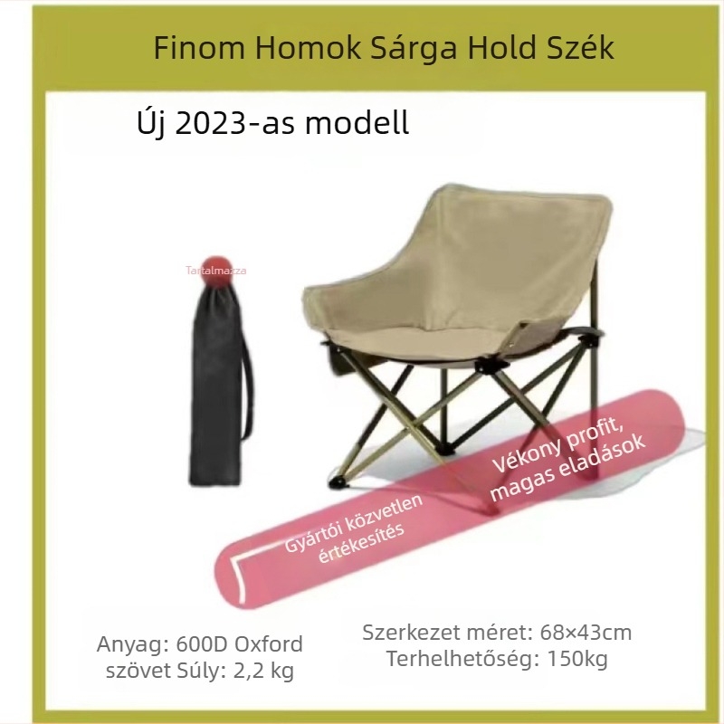 Moon Chair összecsukható kemping szék, Oxford vászon, Yi Jia Wen Yan márka, testreszabható