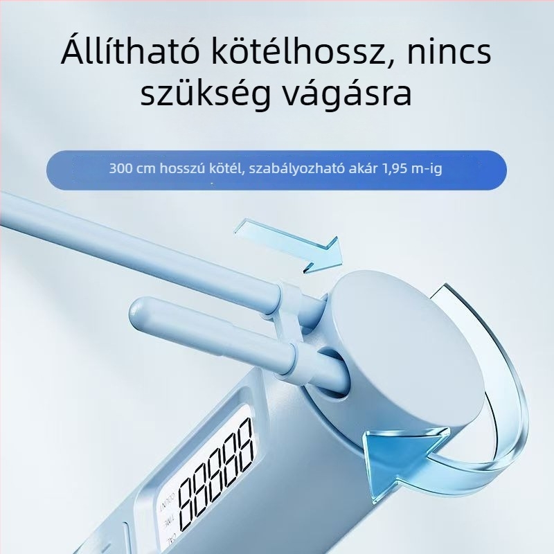 Changfeng Vezeték nélküli ugrókötél súlyozott golyóval és acélsodronnyal, számoló funkcióval, ABS anyag, modell Ts55, otthoni fitnesz felszerelés