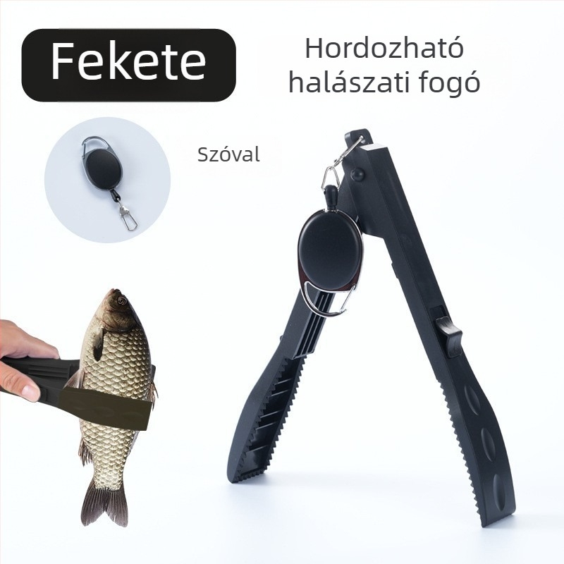 Huansheng Horgászcsipesz – vastag ABS műanyag, dedikált halak megfogására szolgáló csipesz a csalihorgok kontrolljához, többfunkciós eszköz
