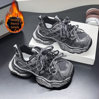 Női Spider-Man lace-up sportcipő, vastag talpú, PU felsőrész, hálós bélés, 6–8 cm-es sarok, gumitalp