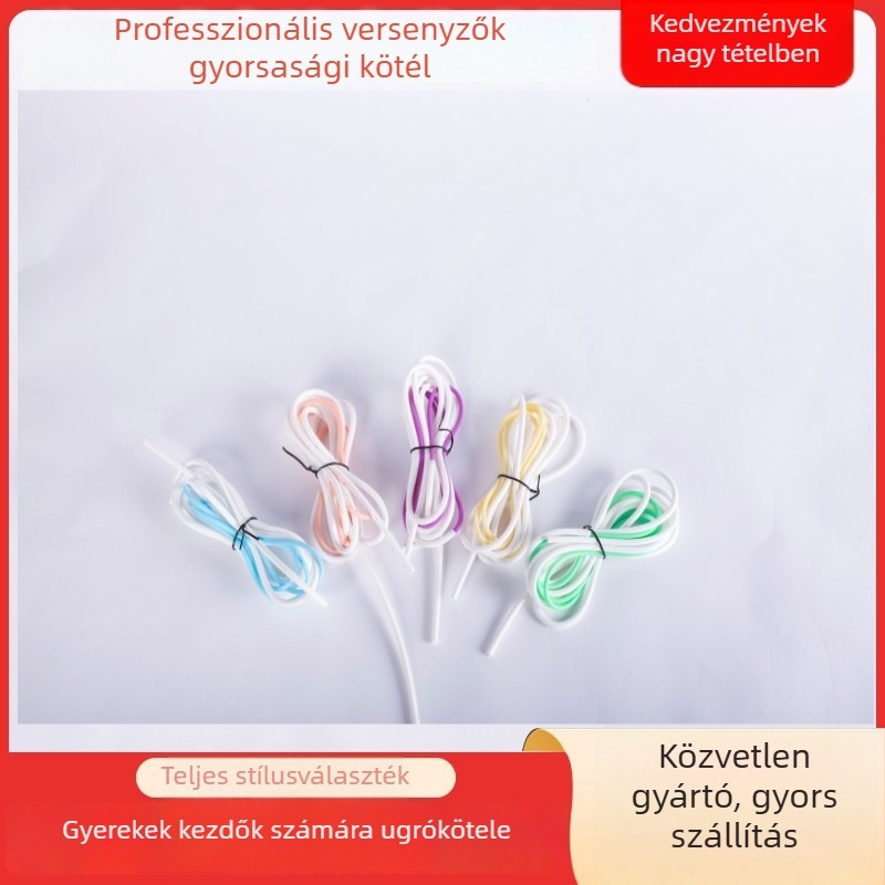 Gyerekeknek készült ugrókötél: csomómentes, szegmentált, PVC, ROHS tanúsítványú, átmérő 2,8 mm