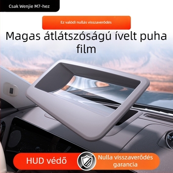 HUD védőfedél Huawei Wenjie M7/M8-hoz — matt ABS műanyag, kompatibil 26 Wenjie M7/M8 modelllel, testreszabás nélkül