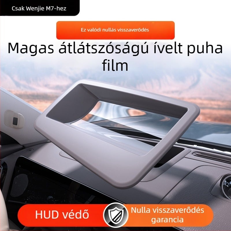 HUD védőfedél Huawei Wenjie M7/M8-hoz — matt ABS műanyag, kompatibil 26 Wenjie M7/M8 modelllel, testreszabás nélkül